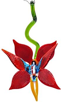 Blüte mit Kolibri, hängend